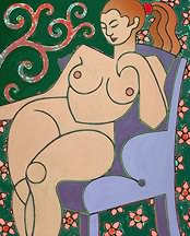 Seated figure.