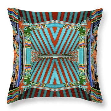 Colorful abstract throw pillow.