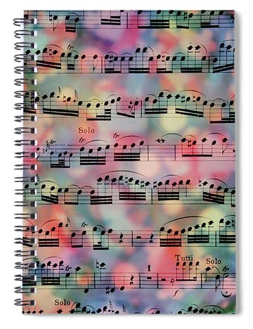 Musical design spiral notebook.
