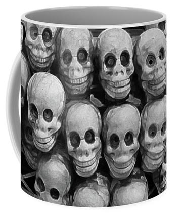 Scary human skulls coffee mug.