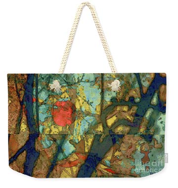 Contemporary colorful surreal tote bag.