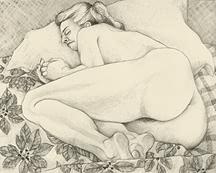 Graphite figure drawing.