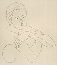 Abstract figure drawing in pencil.