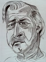 Men charcoal drawing.