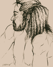 Men spontaneous portrait.