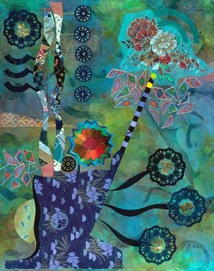 Abstract art collage. Abstract painters contemporary.