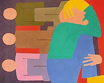 Expressive contemporary abstract painting.