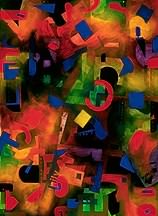 Abstract painting, colorful musical.