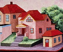 Modern cityscape paintings.