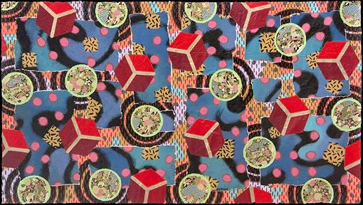 Quilt art painting.