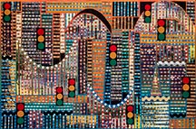 San Francisco city abstract art.