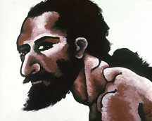 Bold portrait paintings.
