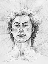 Contemporary pencil portrait drawings.
