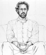 Male portrait drawing.