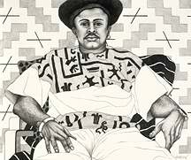 Contemporary drawings of black men.
