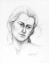 Contemporary portrait drawing.