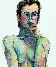 Expressive figure drawings.