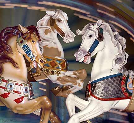Carousel horses prints.
